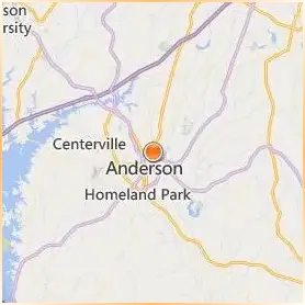 Anderson University Location Map Anderson University Location Map