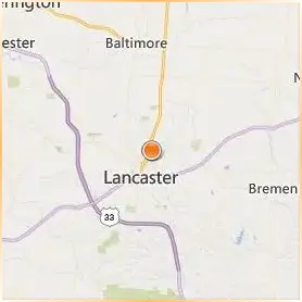 Ohio University Lancaster Location Map