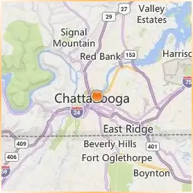 The University of Tennessee Chattanooga Location Map The University of Tennessee Chattanooga Location Map